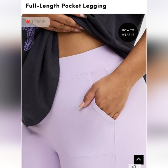 torrid English Hycinth Full-Length Pocket Legging - Picture 3 of 4